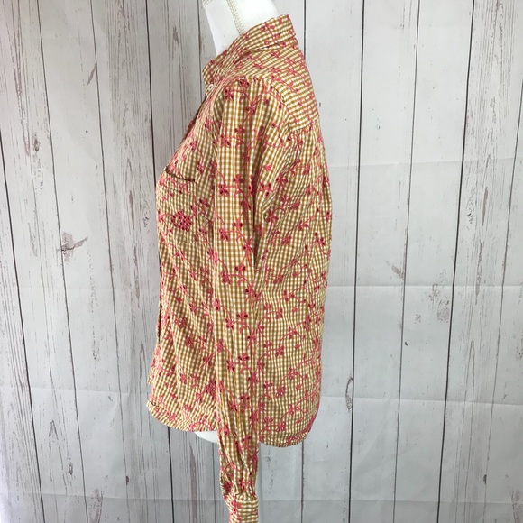 🛍 Anthropologie Odille Button Down Shirt Size 6 - Picture 2 of 6